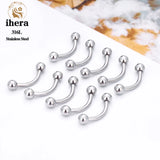 50PCS Stainless Steel Labret Lip Stud 16G Eyebrow Piercing Balls