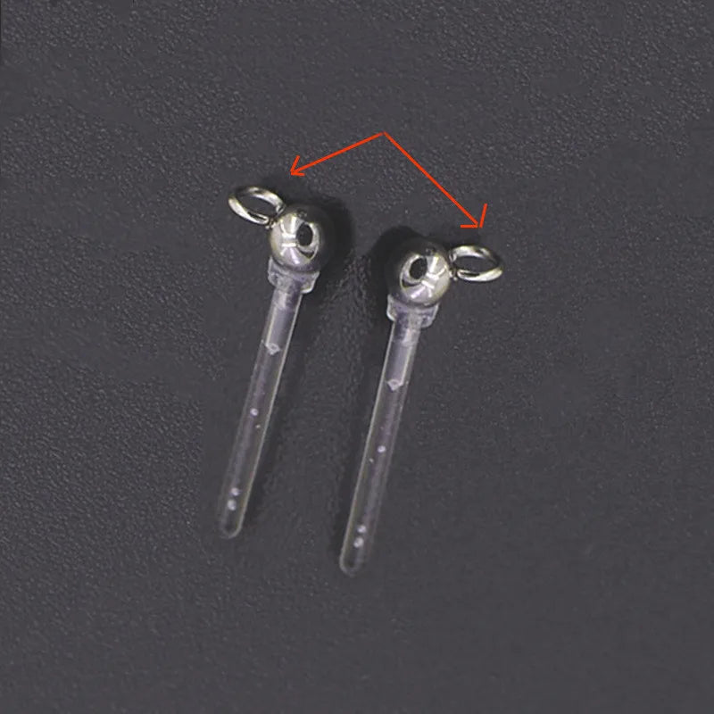 50PCS Stainless Steel Transparent Stud Earrings for Jewelry Making Accessories