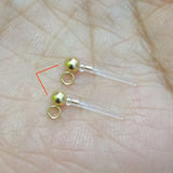 50PCS Stainless Steel Transparent Stud Earrings for Jewelry Making Accessories