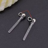 50PCS Stainless Steel Transparent Stud Earrings for Jewelry Making Accessories