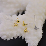 50PCS Stainless Steel Transparent Stud Earrings for Jewelry Making Accessories