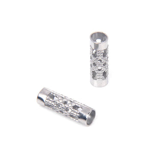 50PCS Stainless Steel Tube Spacer Beads for Jewelry Making DIY