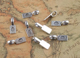 50PCS Tibetan Silver Rectangle Glue On Bail Charms A19554