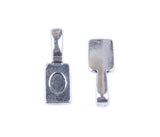 50PCS Tibetan Silver Rectangle Glue On Bail Charms A19554