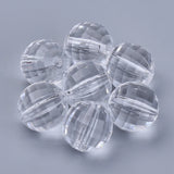 50PCS Clear Acrylic Beads Faceted Round 12x12mm