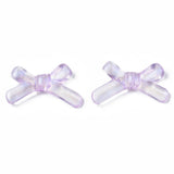 50PCS Acrylic Beads Glitter Bowknot Mixed 19x32.5x6mm Hole: 1.8mm