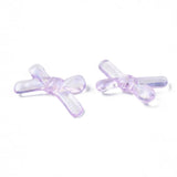 50PCS Acrylic Beads Glitter Bowknot Mixed 19x32.5x6mm Hole: 1.8mm