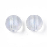 50PCS Glitter Powder Transparent Acrylic Beads 8x7mm Clear 2mm Hole