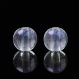 50PCS Glitter Powder Transparent Acrylic Beads 8x7mm Clear 2mm Hole