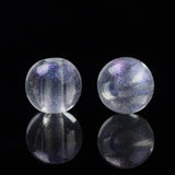 50PCS Glitter Powder Transparent Acrylic Beads 8x7mm Clear 2mm Hole