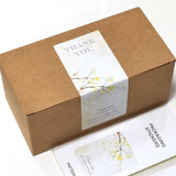 50PCS Brown Waterproof Coated Sticker Label Tag - Business Thank You