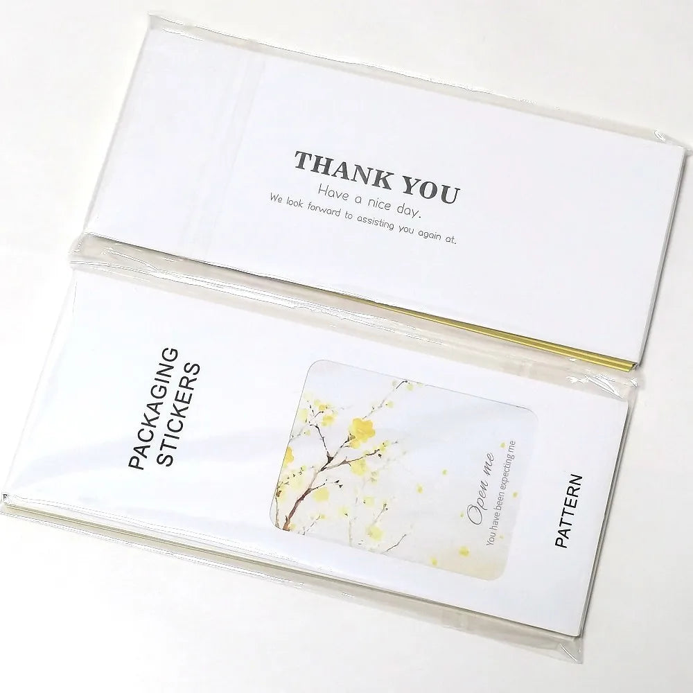 50PCS Brown Waterproof Coated Sticker Label Tag - Business Thank You