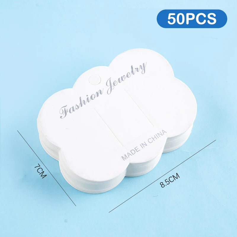 50PCS Brown Clouds Paper Card Hair Accessories Display Card DIY Hair Clip Packag