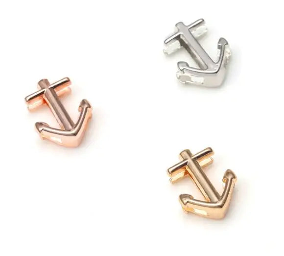 50PCS 10MM Slide Charm Anchor DIY Accessory for Stainless Steel Bracelet