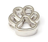 50PCS 10MM Slide Charm Paw Footprint For Stainless Steel Wristband Bracelet