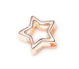 50PCS 10MM Slide Charm Hollow Star DIY Accessory For Stainless Steel Bracelet