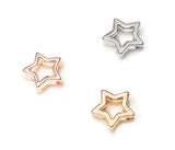 50PCS 10MM Slide Charm Hollow Star DIY Accessory For Stainless Steel Bracelet