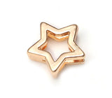 50PCS 10MM Slide Charm Hollow Star DIY Accessory For Stainless Steel Bracelet