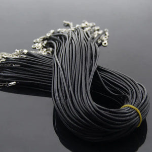 50PCS Silver-Plated Lobster Clasp Rope for DIY Jewelry Necklace
