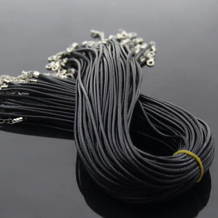 50PCS Silver-Plated Lobster Clasp Rope for DIY Jewelry Necklace