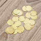 50PCS Copper Coin Charms Round Disc Pendants for Jewelry Makings