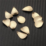 50PCS/lot Leaf Petal Copper Brass Charms Pendants for Jewelry DIY Making