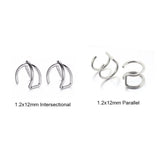 50PCS Stainless Steel Ear Cuff Earrings Finding DIY Jewelry Making