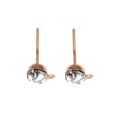 50PCS Stainless Steel Zircon Crystal Ear Stud Pin Jewelry DIY Findings