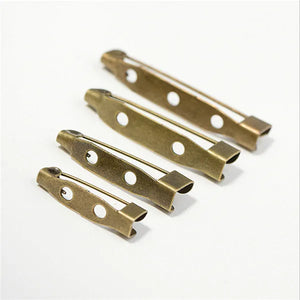 50pcs Brooch Base Back Bar Pins Findings Jewelry Making Clip Safty Catch Pin Bac