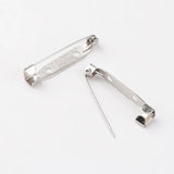 50pcs Brooch Base Back Bar Pins Findings Jewelry Making Clip Safty Catch Pin Bac