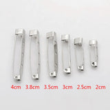 50pcs Brooch Base Back Bar Pins Findings Jewelry Making Clip Safty Catch Pin Bac
