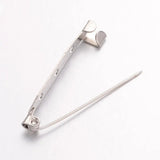 50pcs Brooch Base Back Bar Pins Findings Jewelry Making Clip Safty Catch Pin Bac