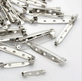 50pcs Brooch Base Back Bar Pins Findings Jewelry Making Clip Safty Catch Pin Bac