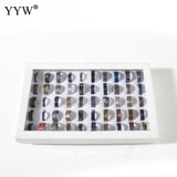 Stainless Steel Finger Ring 50PCs/Box Unisex Mixed Colors