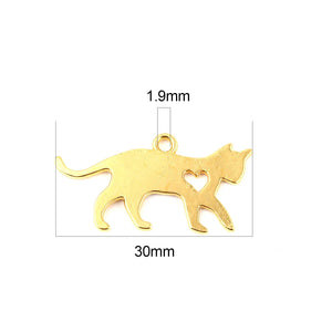 50 Cat Zinc Alloy Charms Pendant for DIY Jewelry Making