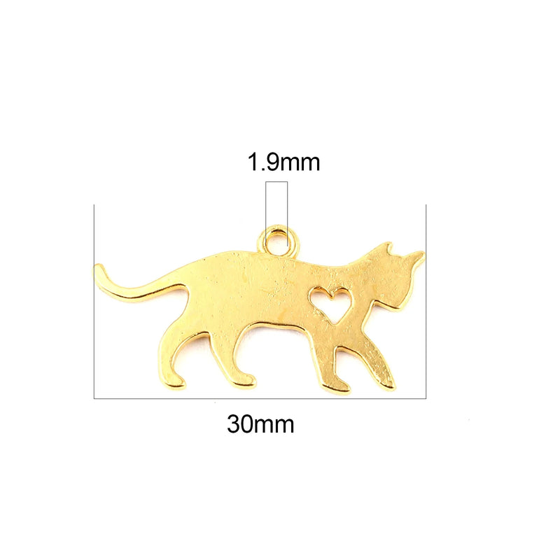 50 Cat Zinc Alloy Charms Pendant for DIY Jewelry Making
