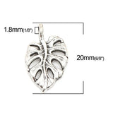50PCs Monstera Leaf Charms for DIY Jewelry 20mm