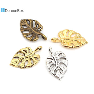 50PCs Monstera Leaf Charms for DIY Jewelry 20mm