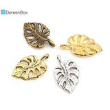 50PCs Monstera Leaf Charms for DIY Jewelry 20mm