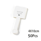 50Pc 4x10cm Fold Over Keychain Tags Holder Jewelry Packaging