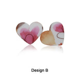 50Pc/Lot Heart Silicone Beads Sunflower Leopard Printing Lover Couple
