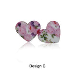 50Pc/Lot Heart Silicone Beads Sunflower Leopard Printing Lover Couple