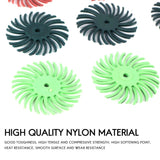 50Pcs 1 Inch Bristle Disc Kit Abrasive Brush 3mm Detail Polishing Wheel