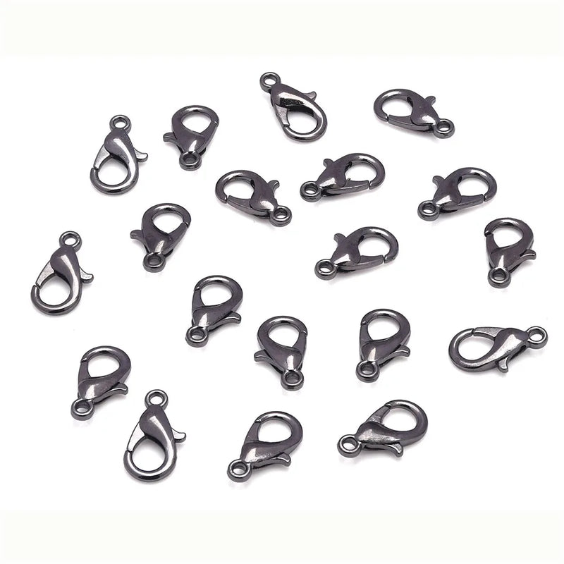50Pcs 10-21mm 7 Colors Jewelry Findings Alloy Lobster Clasp Hooks For DIY