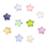 50Pcs 10MM Gradient Crystal Star Pendants Glass Beads for DIY Earrings Jewelry