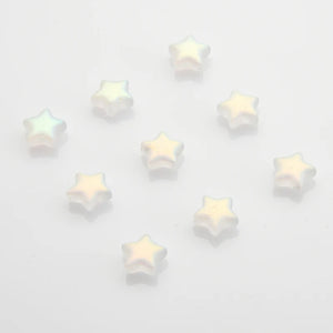 50Pcs 10MM Gradient Crystal Star Pendants Glass Beads for DIY Earrings Jewelry