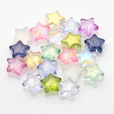 50Pcs 10MM Gradient Crystal Star Pendants Glass Beads for DIY Earrings Jewelry