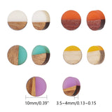 50Pcs 10mm Flatback Wood Cabochons for DIY Jewelry Making