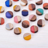 50Pcs 10mm Flatback Wood Cabochons for DIY Jewelry Making