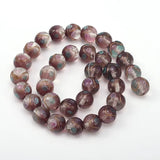 50Pcs 12mm Bumpy Flower Round Lampwork Glass Beads for DIY Jewelry Making